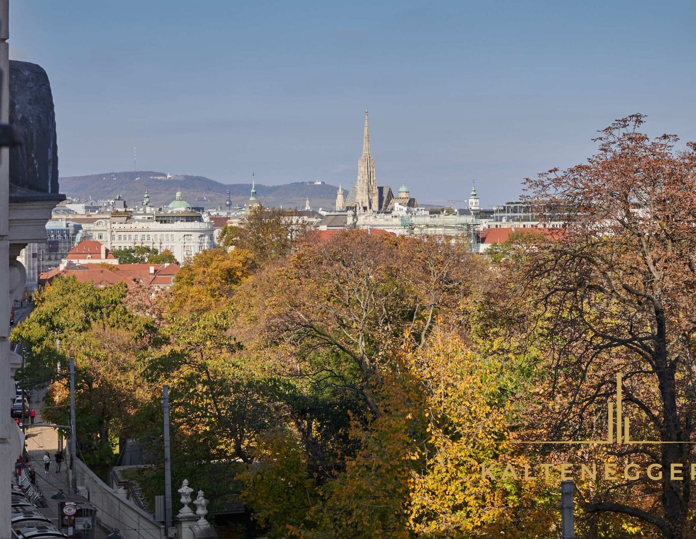 Blick auf den Stephansdom, nahe Schloss Belvedere!