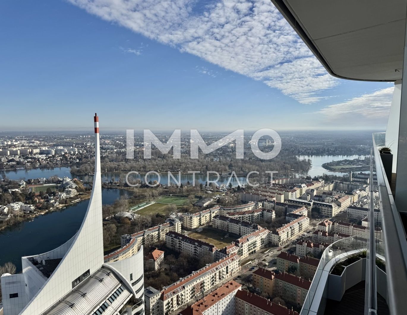 Exklusive 120m² Luxuswohnung mit 20m² Balkon & atemberaubendem Kahlenberg-Blick im 45. Stock