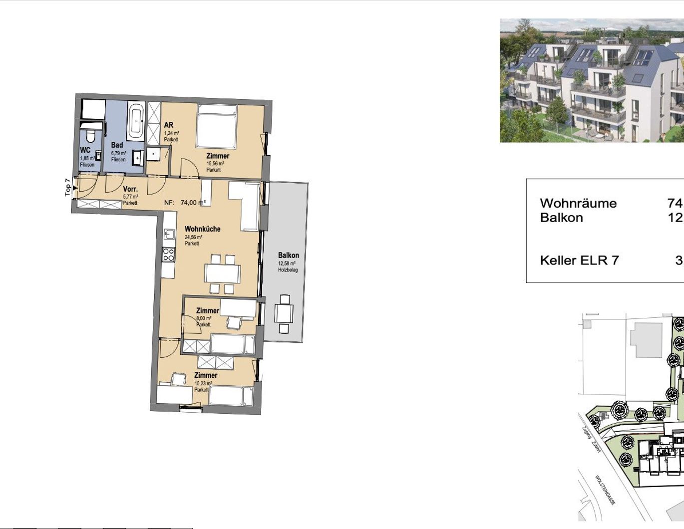 Neues Projekt in der Schwarzelackenau beim Marchfeldkanal - noch 18 Einheiten verfügbar!