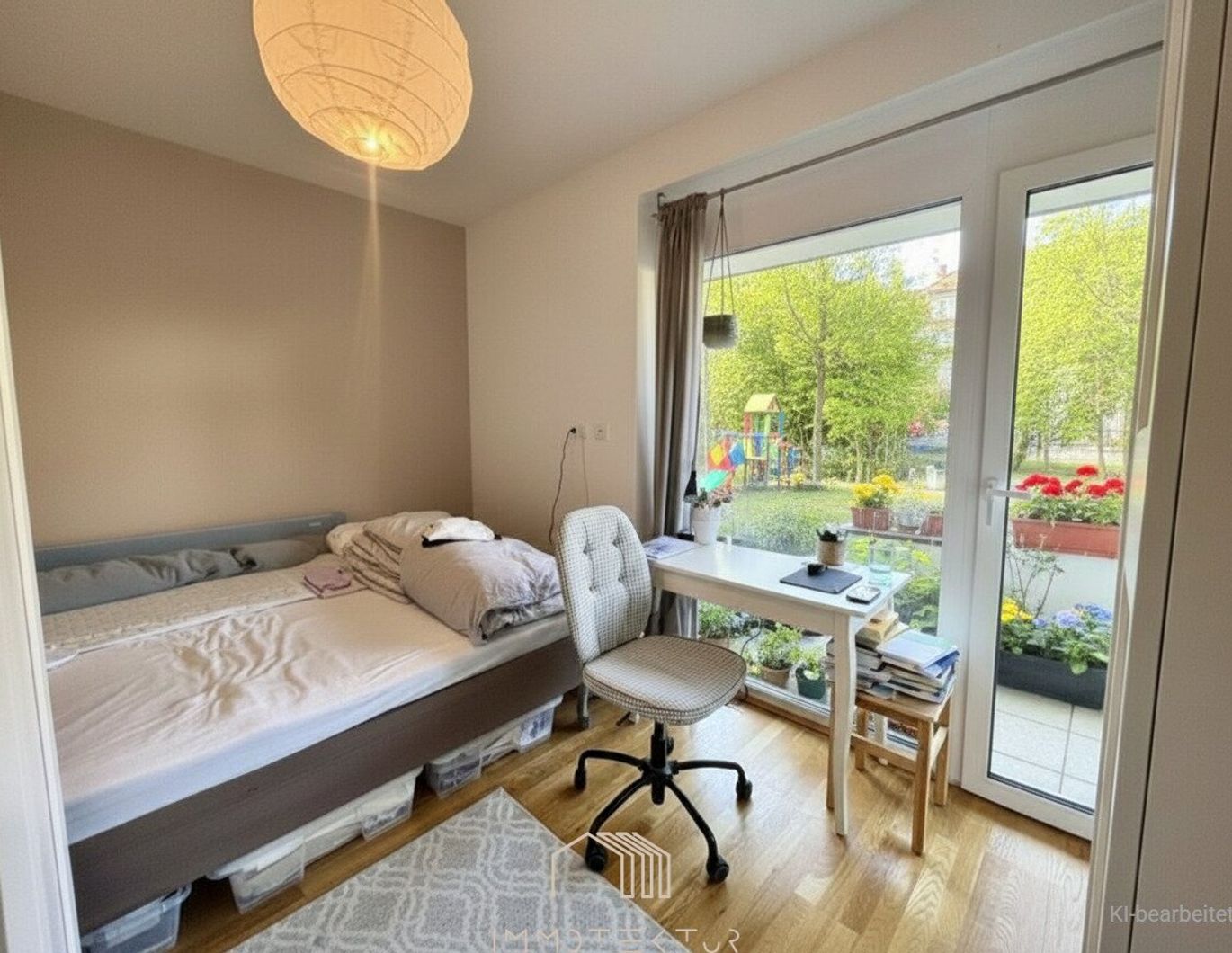 GEIDORF: Schöne Gartenwohnung mit 2 Schlafzimmer + Tiefgarage in Bestlage (bis 2027 vermietet)