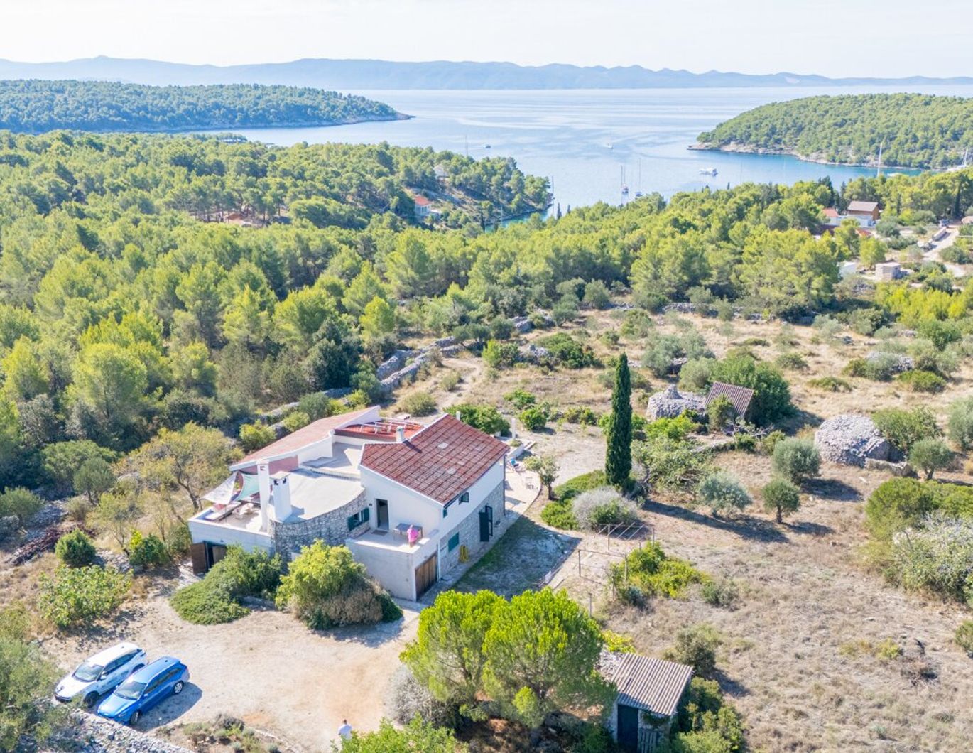 Abgeschiedenes Haus mit Meerblick