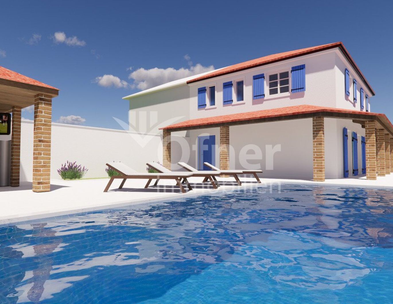 Neues Haus im rustikalen Stil - Insel Krk