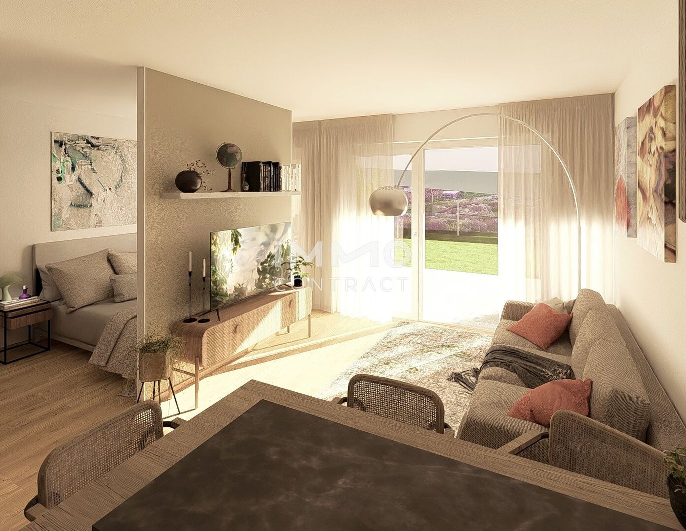 Ideale 1,5 Zimmer Wohnung mit kl. Garten in den STADTTERRASSEN PEUERBACH - provisionsfrei! ** JETZT FRÜHKÄUFER-RABATT!**