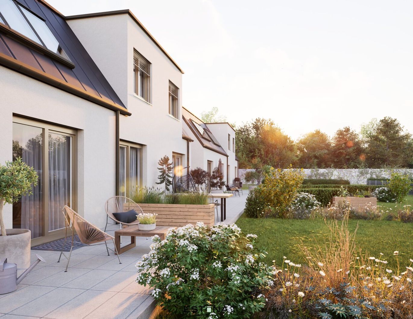 Helle Räume, eigener Garten, familiäres Umfeld - hier beginnt Zuhause