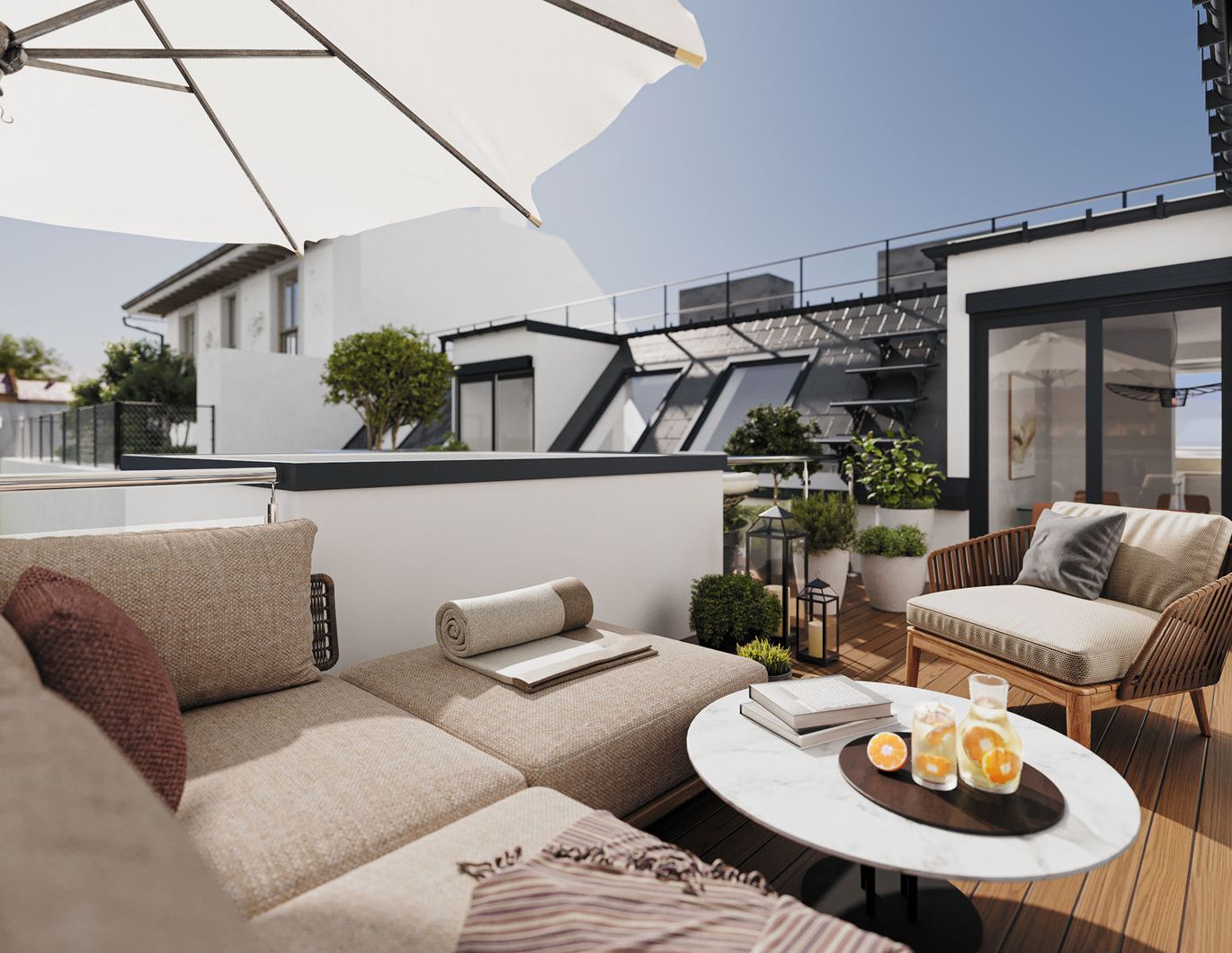 ERSTBEZUG - PROVISIONSFREI! Exklusive Dachgeschoßmaisonette mit hofseitiger Terrasse beim Stadtpark