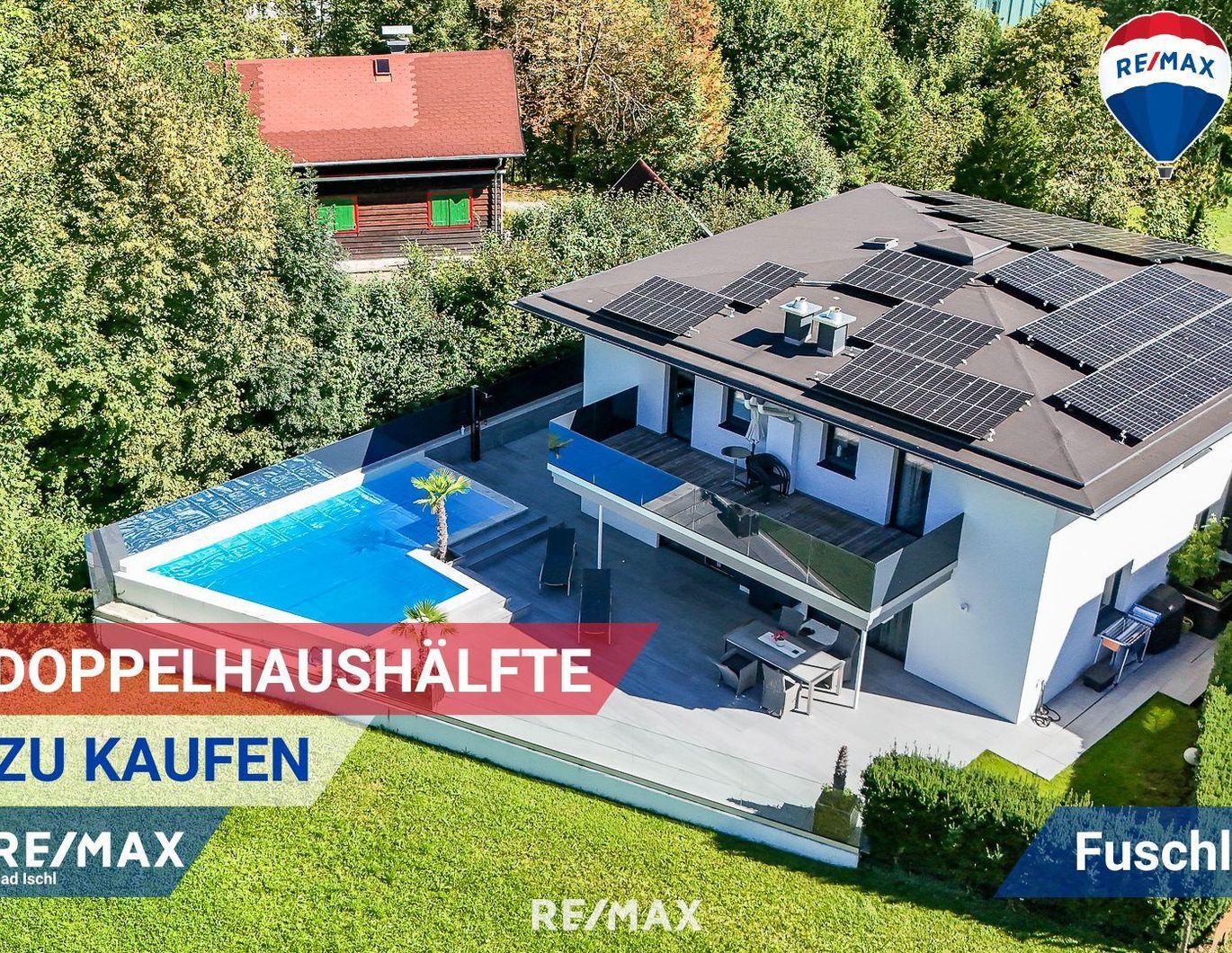 Fuschlsee-Idylle pur: Moderne Doppelhaushälfte mit Pool