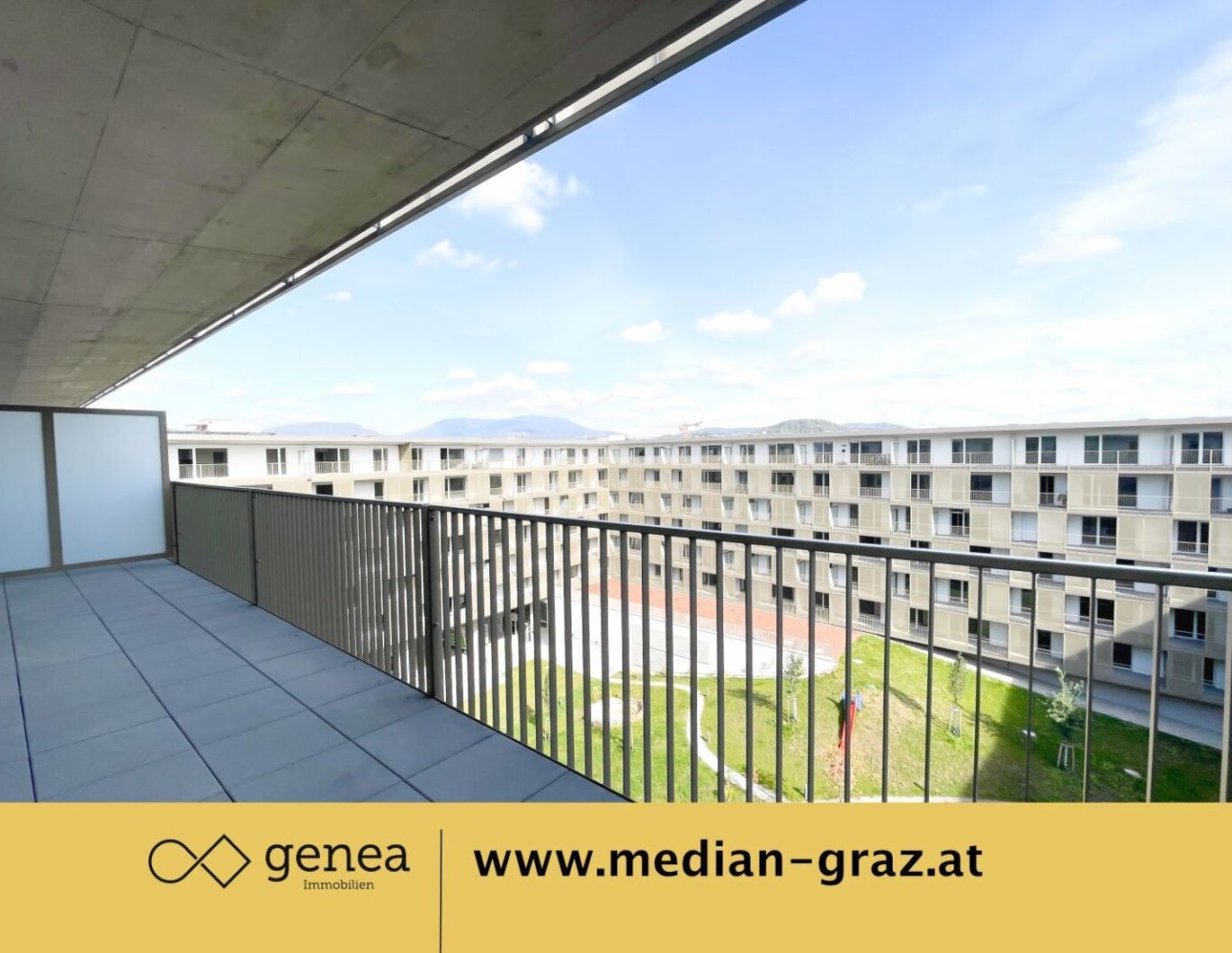 Balkonwohnung mit begrüntem Innenhof | MEDIAN | Provisionsfrei