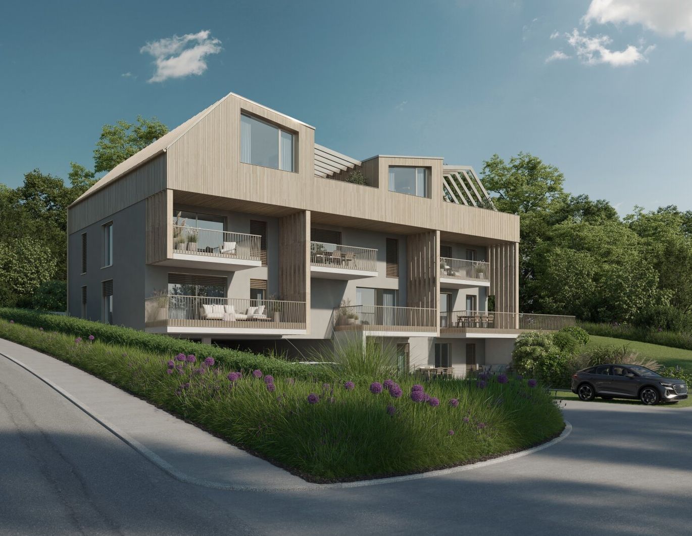 Adnet bei Salzburg/ Extravagante 3-Zi.Wohnung mit Garten und Sonnenbalkon!