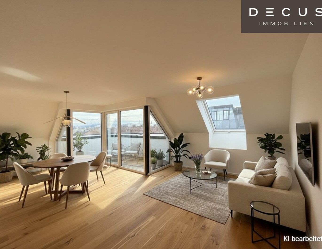 Wohnen mit Glorietteblick - Elegante 2-Zimmer-Dachgeschosswohnung mit zwei Terrassen