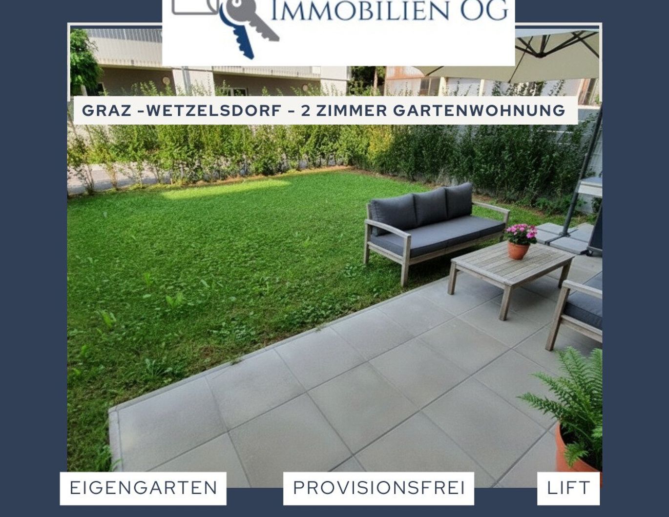 Graz - Wetzelsdorf - Provisionsfrei -Entzückende 2 Zimmer Gartenwohnung - barrierefrei
