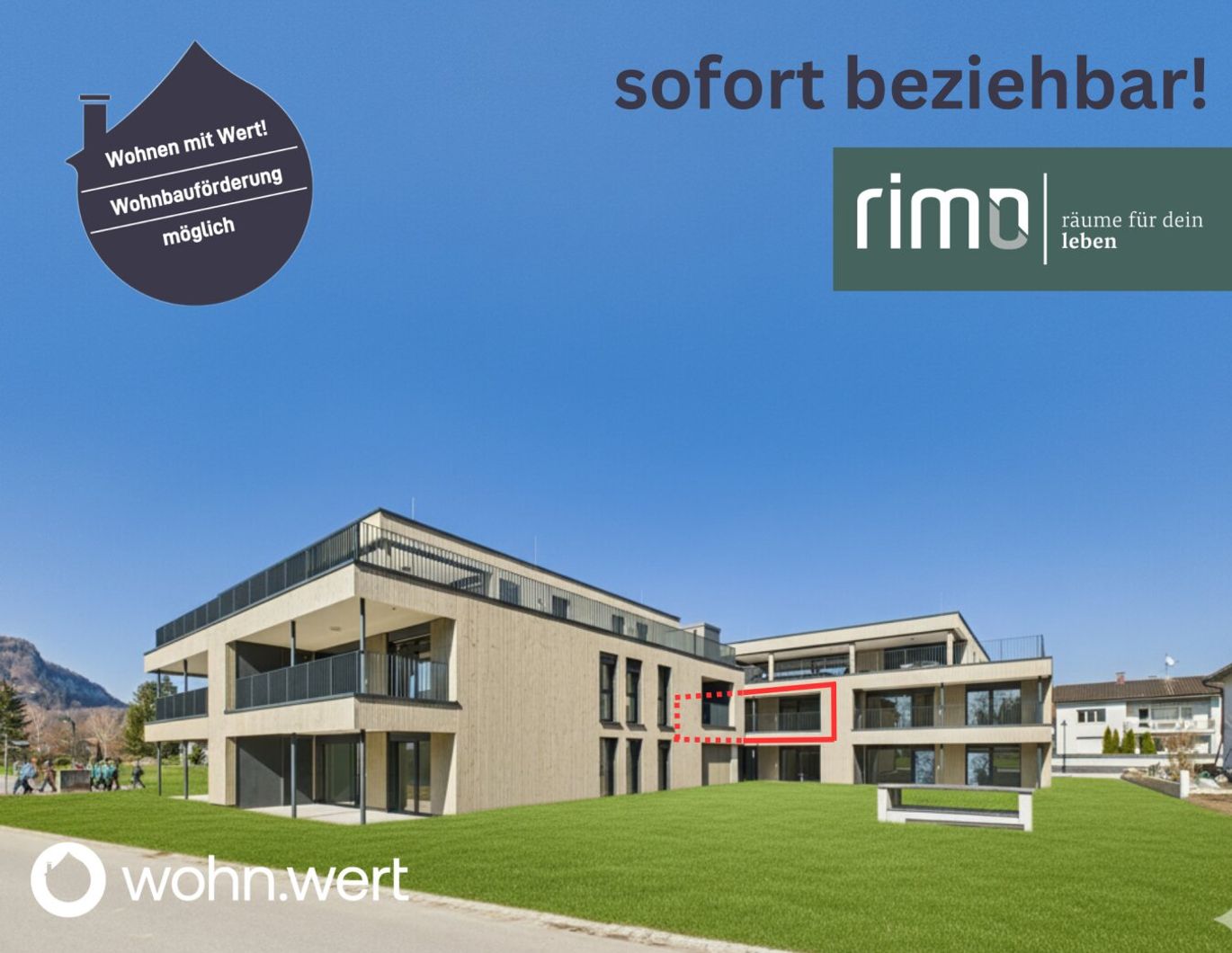 3-Zimmer-Terrassenwohnung in Götzis - Ruhelage / Top A7