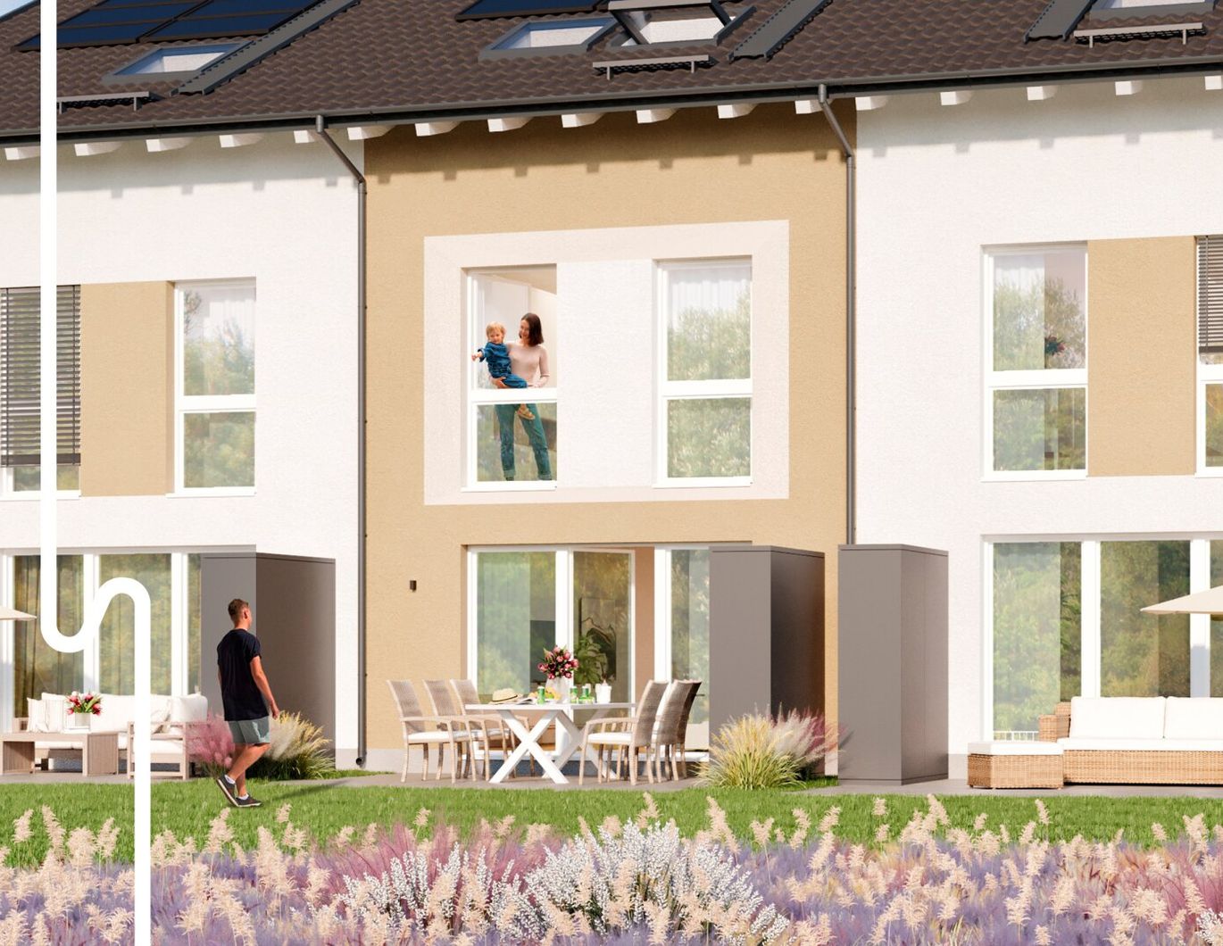 IN DER SONNE - Neubau Reihenhaus mit Doppelcarport