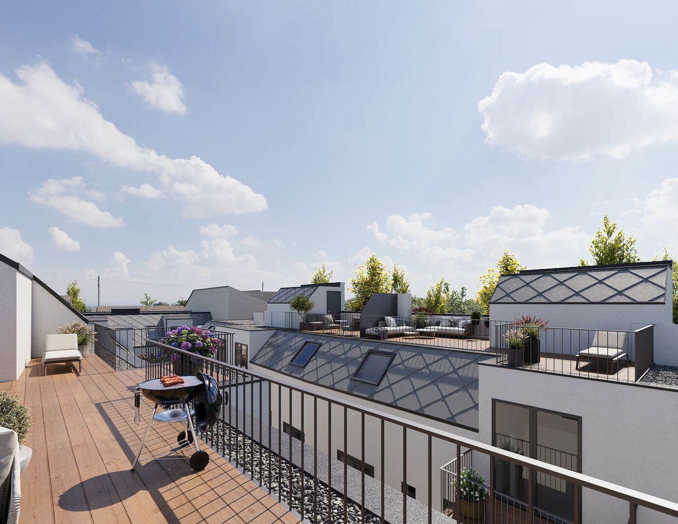 DACHTERRASSENTRAUM nähe Hirschstettner Aupark | 3 Zimmer Townhouse | Erstbezug