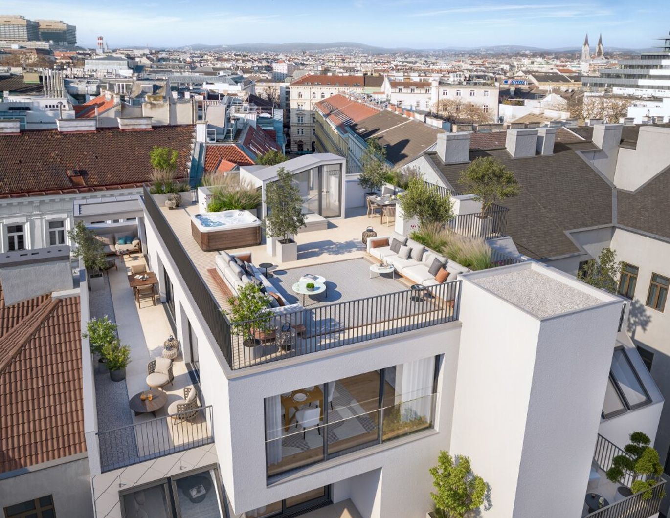 Historischer Charme, moderne Eleganz: Luxus Dachgeschosswohnung auf einer Ebene mit zusätzlicher Sonnenterrasse!