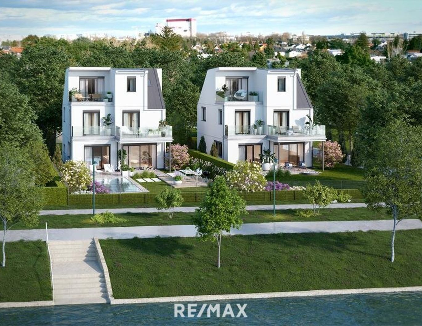 Luxuriöses Einfamilienhaus direkt an der Alten Donau nahe Große Bucht