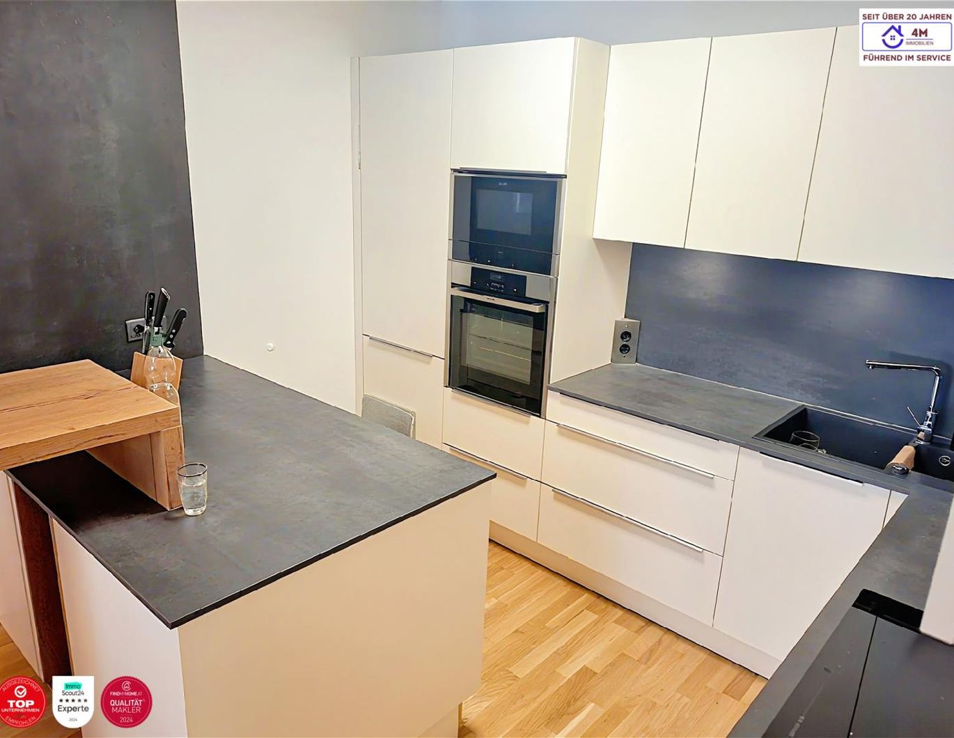 Modernes Wohnen mit Charakter - Designküche, Garage, Loggia & Licht in Vollendung