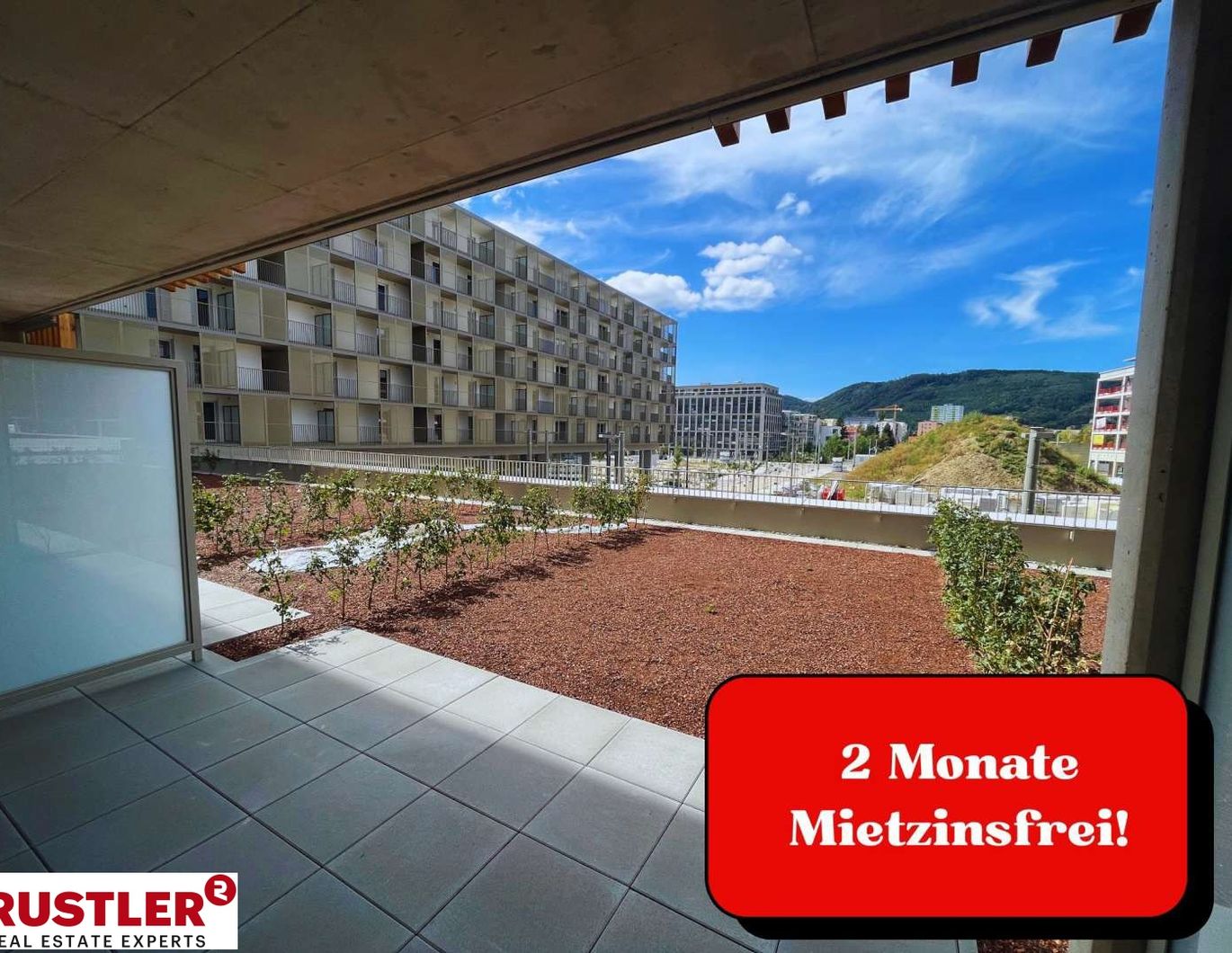 2 MONATE MIETZINSFREI!! - Moderne 2-Zimmer-Gartenwohnung mit Blick ins Grüne