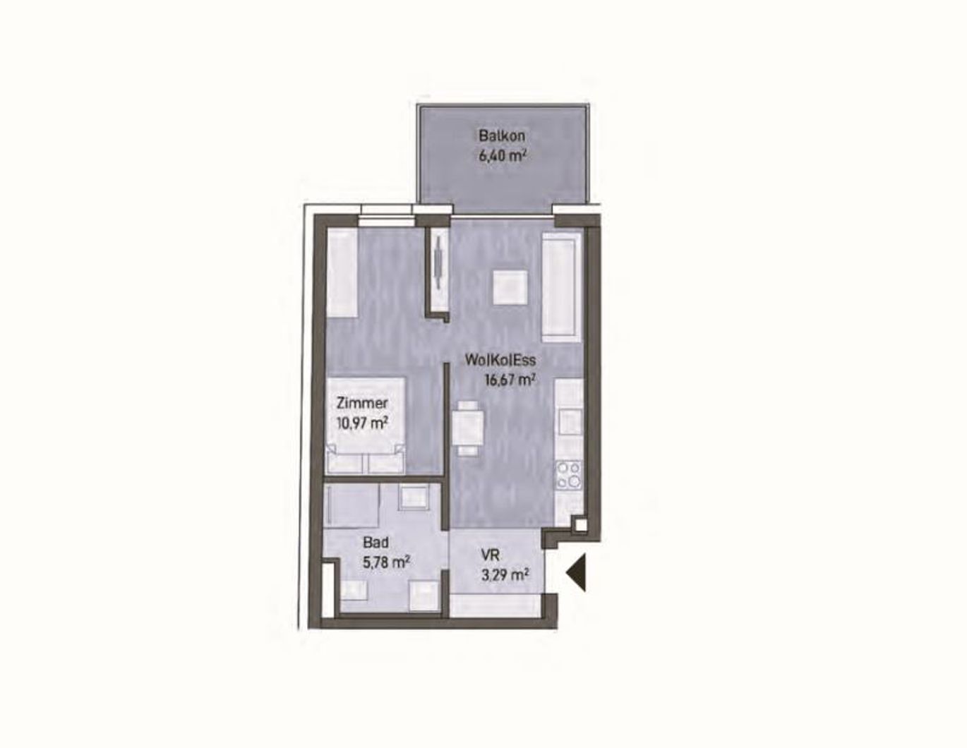 Neubauprojekt: Exklusive Anlegerwohnung (36m²) mit Balkon in Graz, Gries!