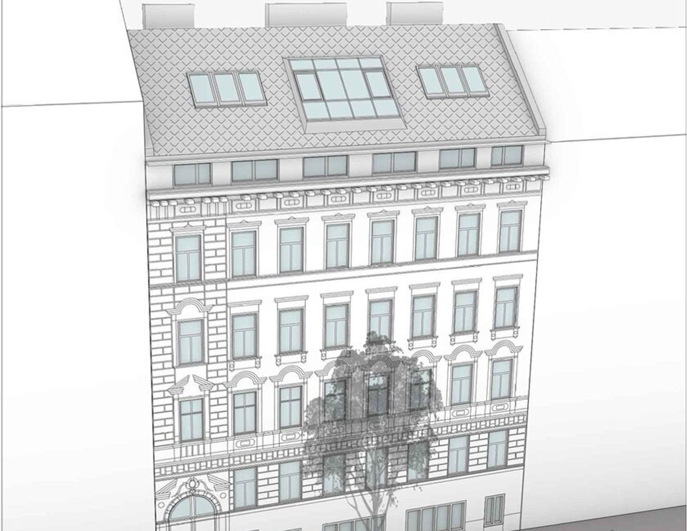 Baubewilligter DG-Ausbau im 7. Bezirk | 4 Wohnungen | Erzielbare gewichtete Fläche ca. 344 m²