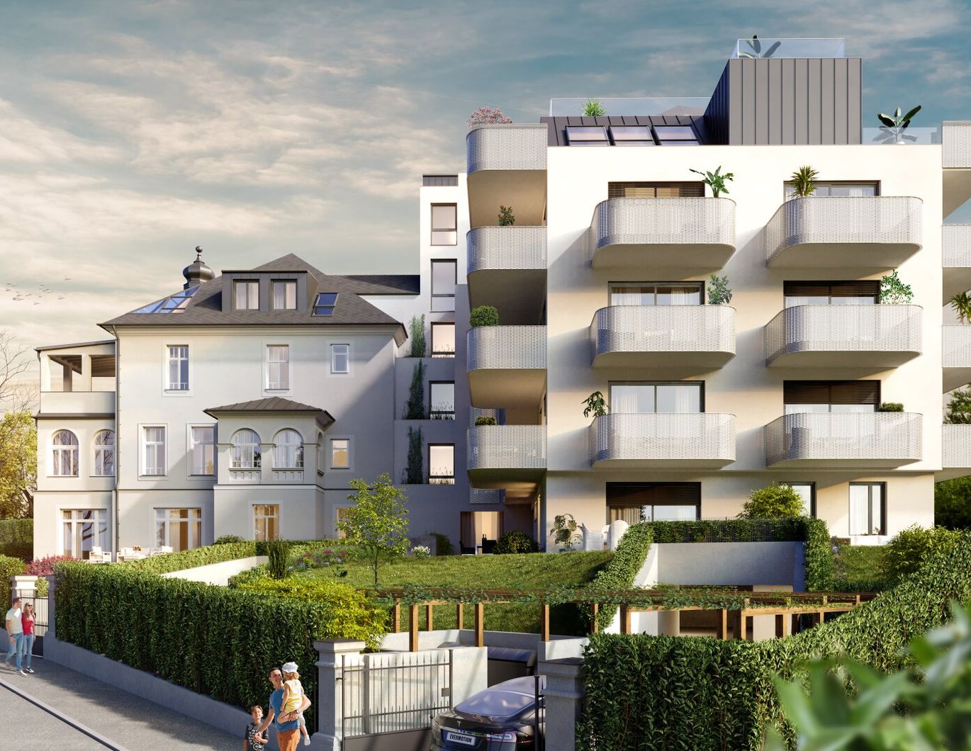 Sonnige 4 Zimmer-Wohnung mit südseitigem Balkon in absoluter Grünruhelage !