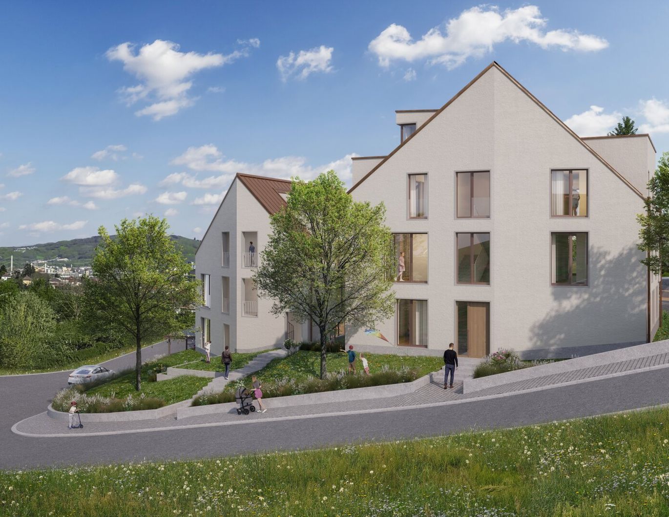 DAS KEIML am Auberg: Einzigartige Lage, grandioser Panoramablick über das wunderschöne Petrinum und die Stadt Linz - Erstbezug