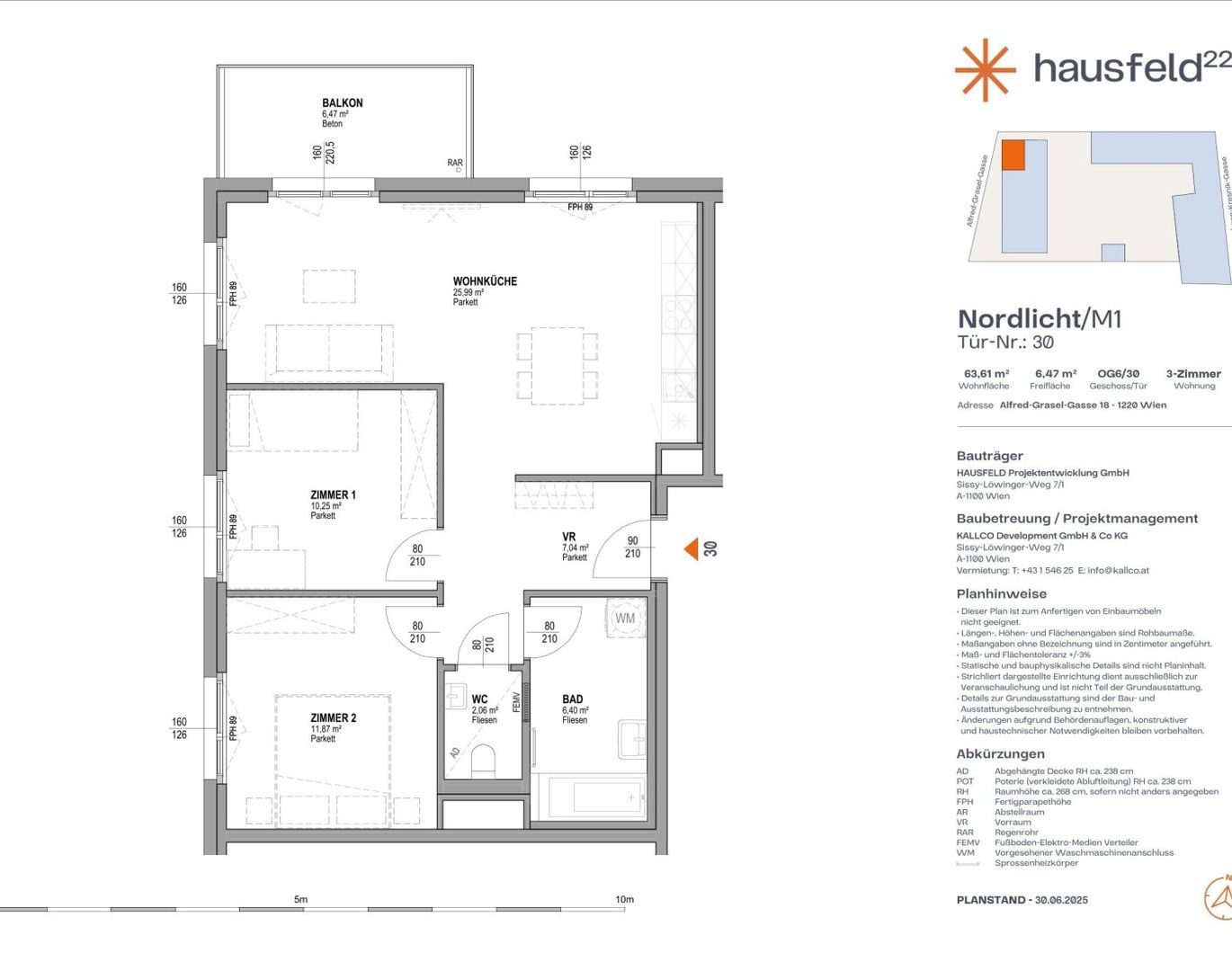 Unbefristete Neubau-Mietwohnung im Oberen Hausfeld | Termin online buchen: www.hausfeld22.at/nordlicht