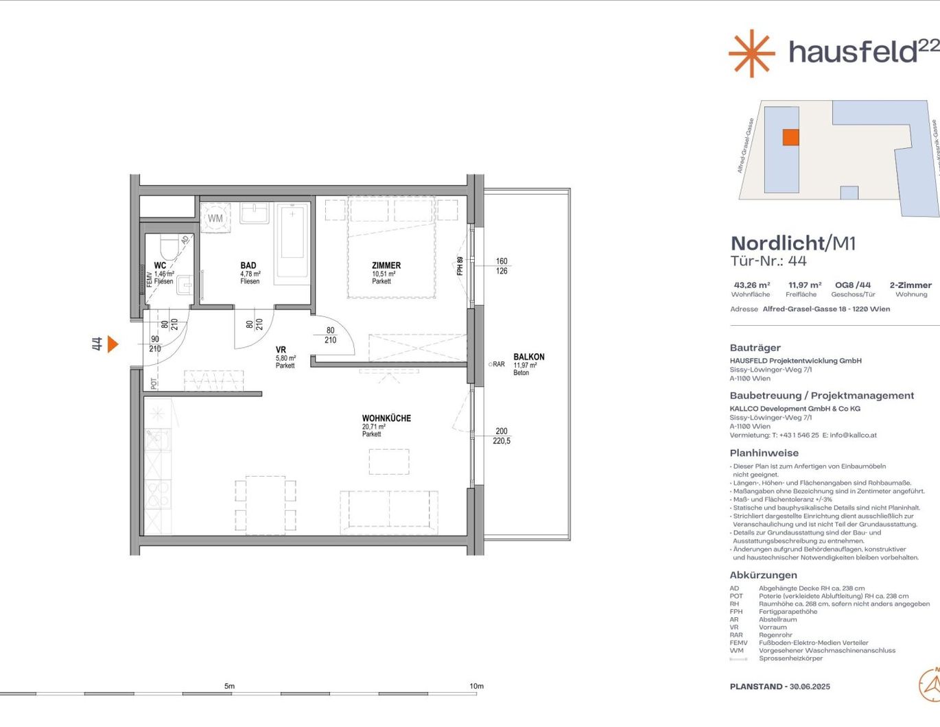 Unbefristete Neubau-Mietwohnung im Oberen Hausfeld | Termin online buchen: www.hausfeld22.at/nordlicht