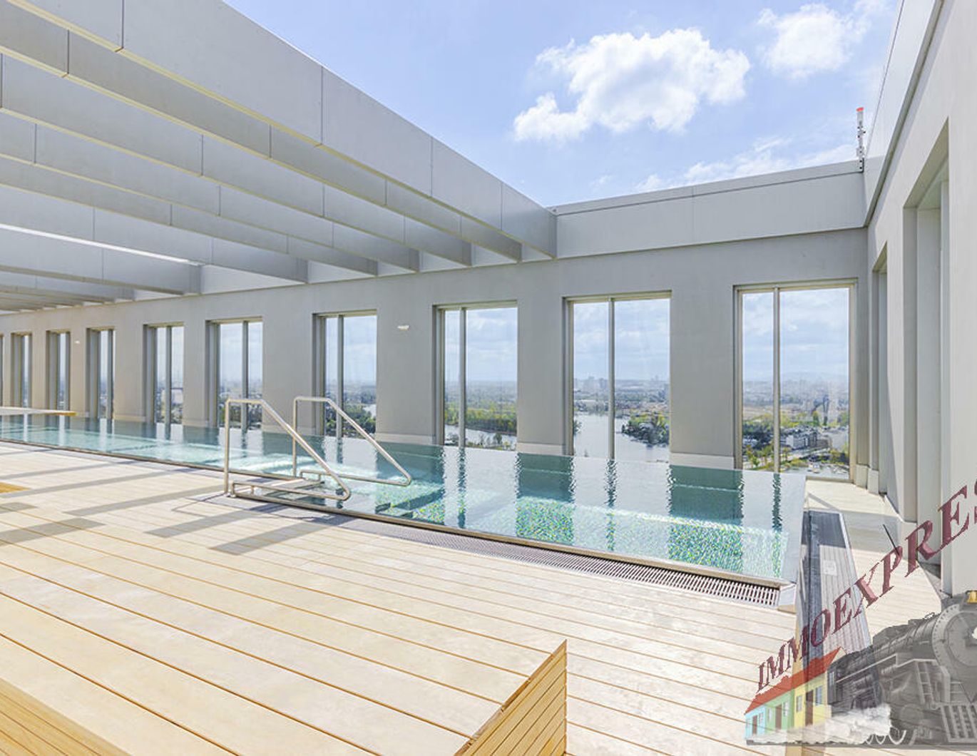 POOL | SONNENDECK | GYM | WELLNESS = 2-Zimmer-Wohnung + LOGGIA = U1 Kagran | DONAUZENTRUM | Vienna Twenty Two