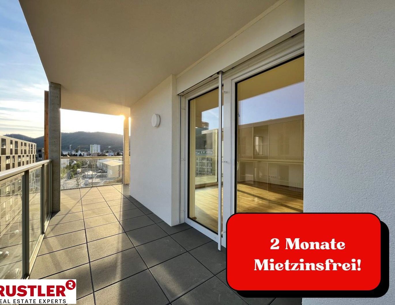 Abendsonne I Neubauwohnung I XL-Balkon