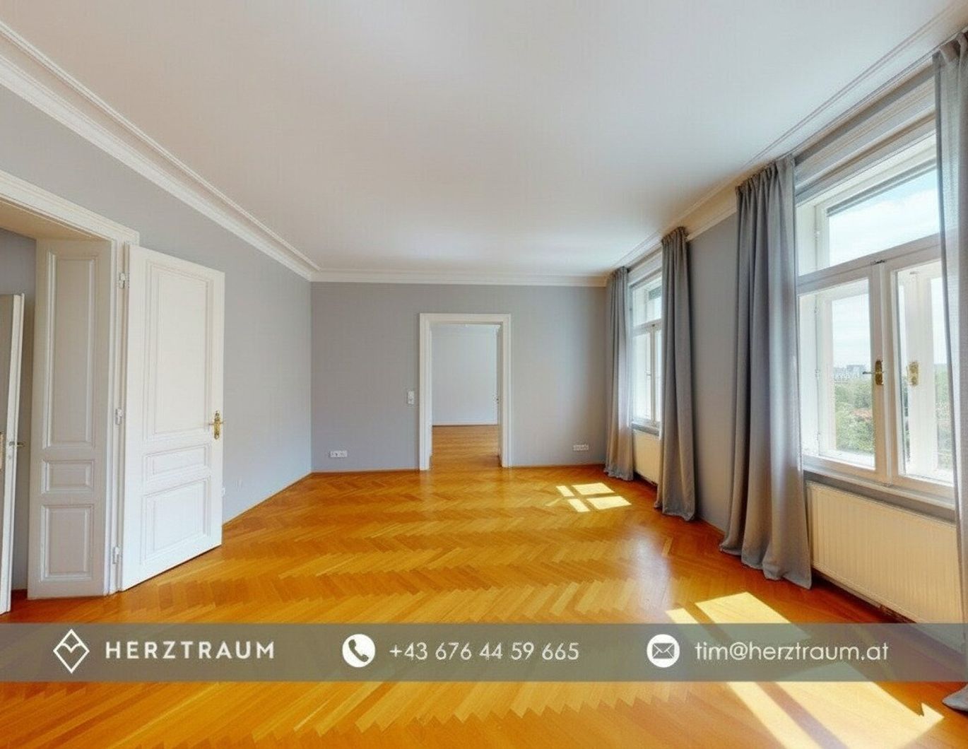 Stilvolle Erkerwohnung mit Fernsicht - 124 m² Altbau im 19. Bezirk - PROVISIONSFREI