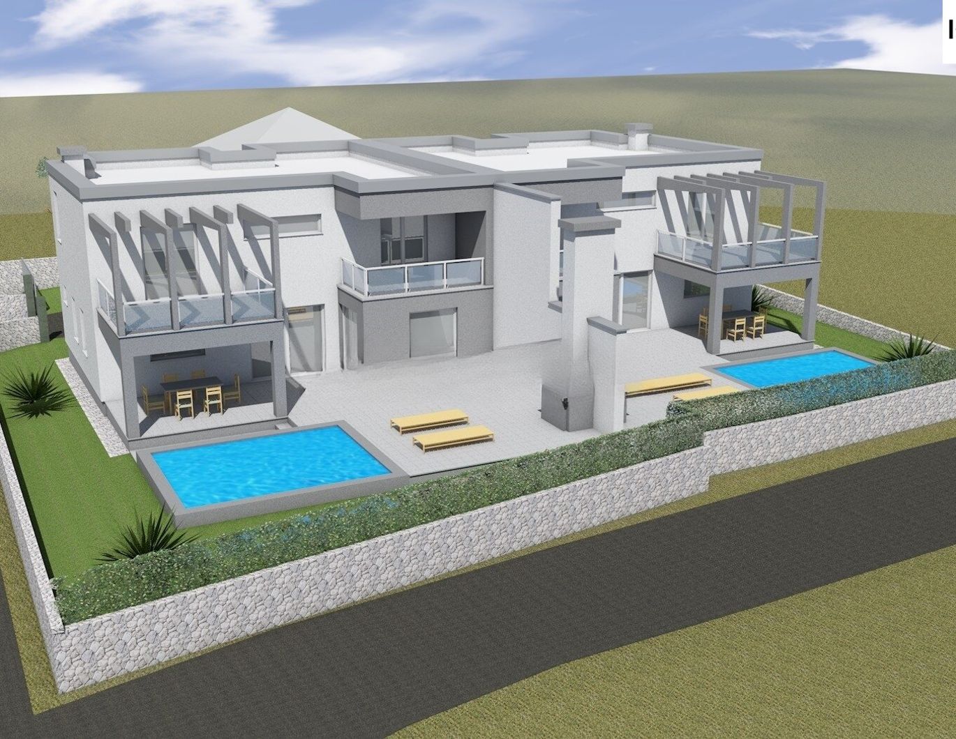 Traumhafte Doppelhaushälfte mit Pool in der Nähe von Zadar!