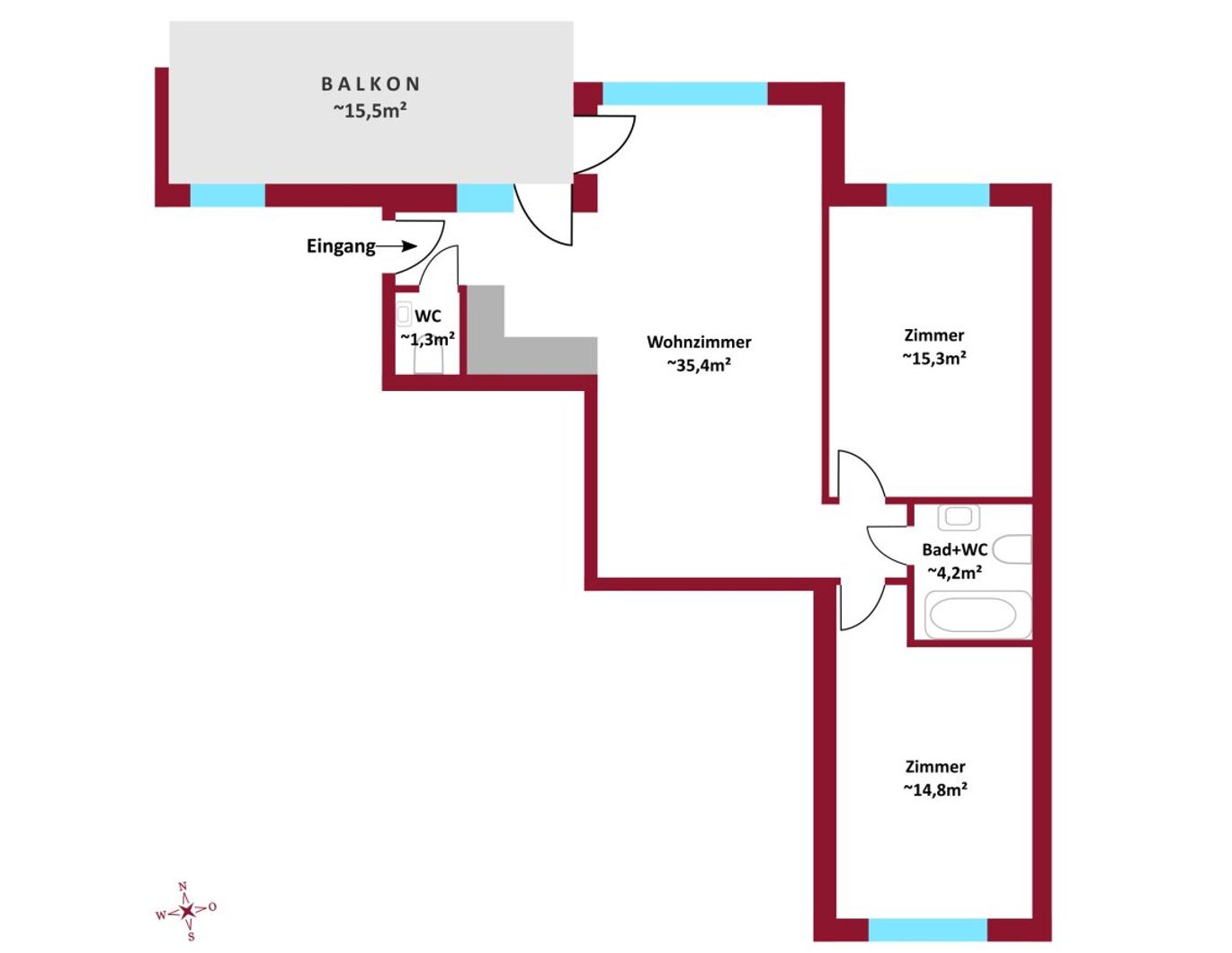 JETZT NOCH WÜNSCHE EINBRINGEN! Neubau/Erstbezug I Balkon I Schlüsselfertig I Luftwärmepumpe inkl. Kühlung
