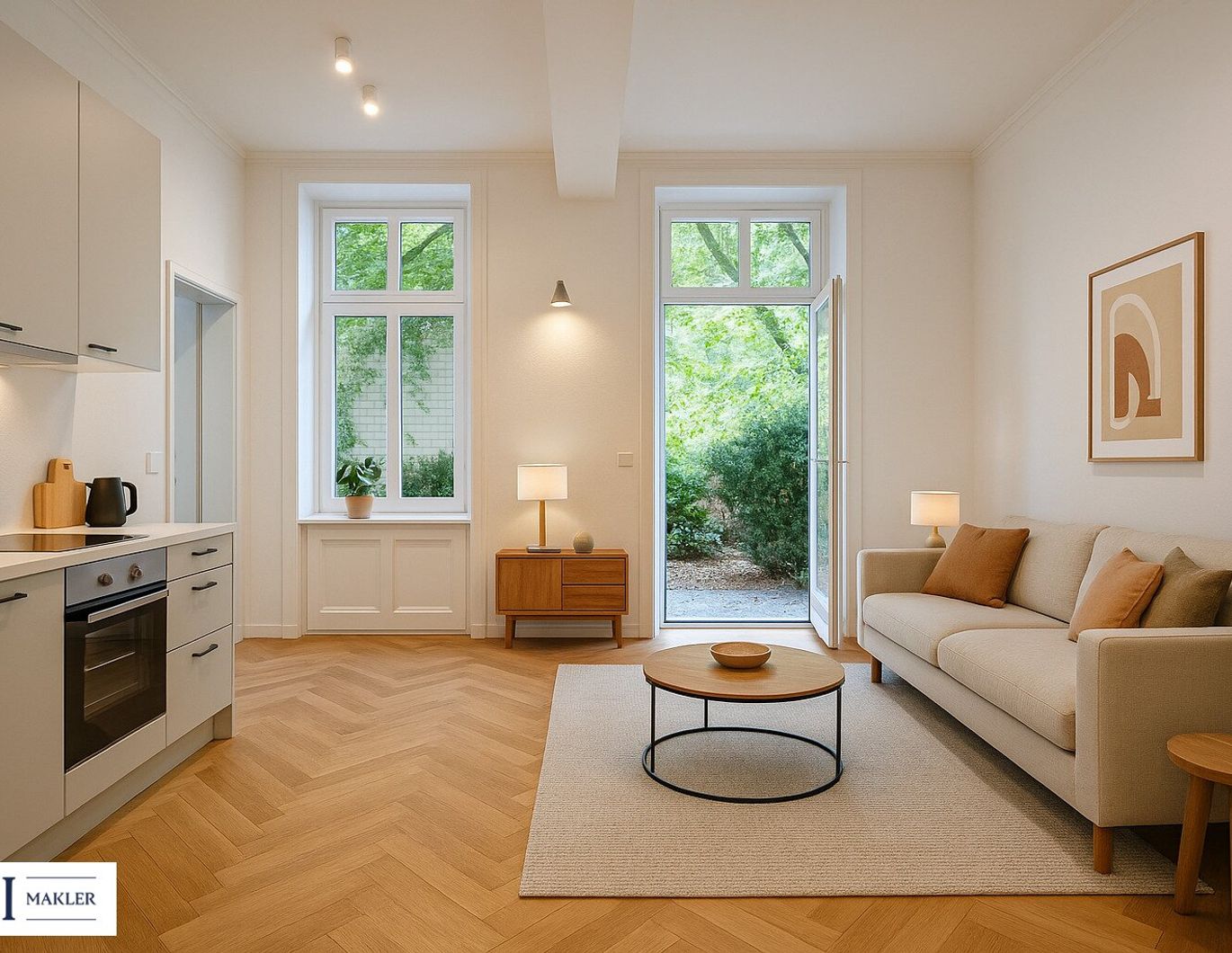 Top sanierte Erstbezug-Wohnung mit großzügiger hofseitiger Terrasse