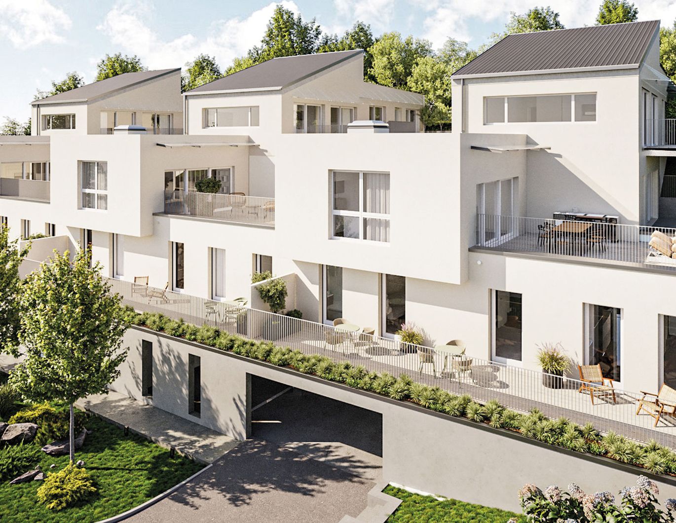 Große Garten-Maisonette mit Weitblick: ca. 120,90 m², Terrasse & Balkon, ca. 272,80 m² Garten