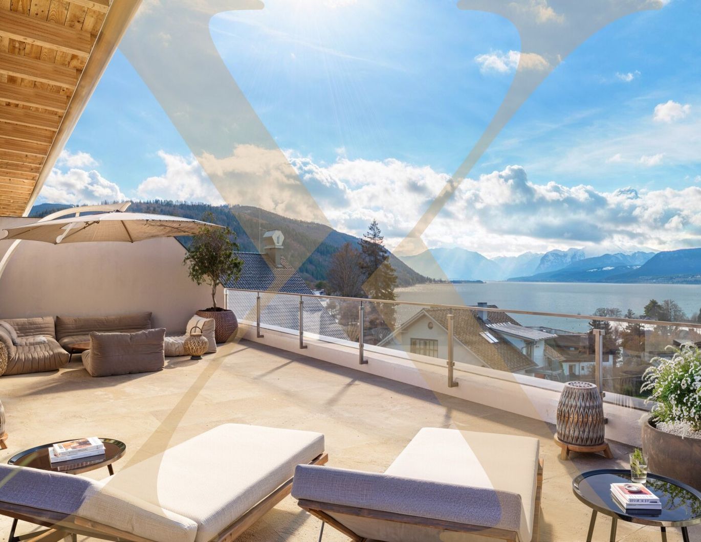 SEEBLICK! Traumhafte Penthouse-Wohnung mit beeindruckender Terrasse im Zentrum von Seewalchen a.A.!