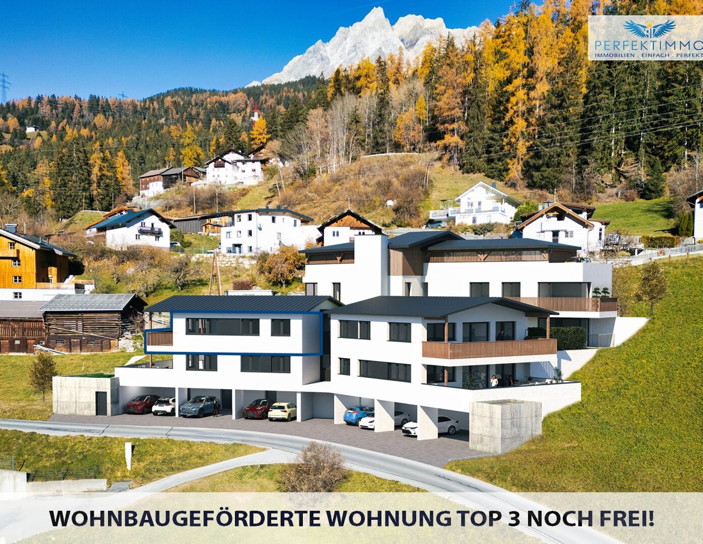 Neubau: Wohnen mit Rifflerblick - Terrassenwohnung Top 3 - wohnbaugefördert!