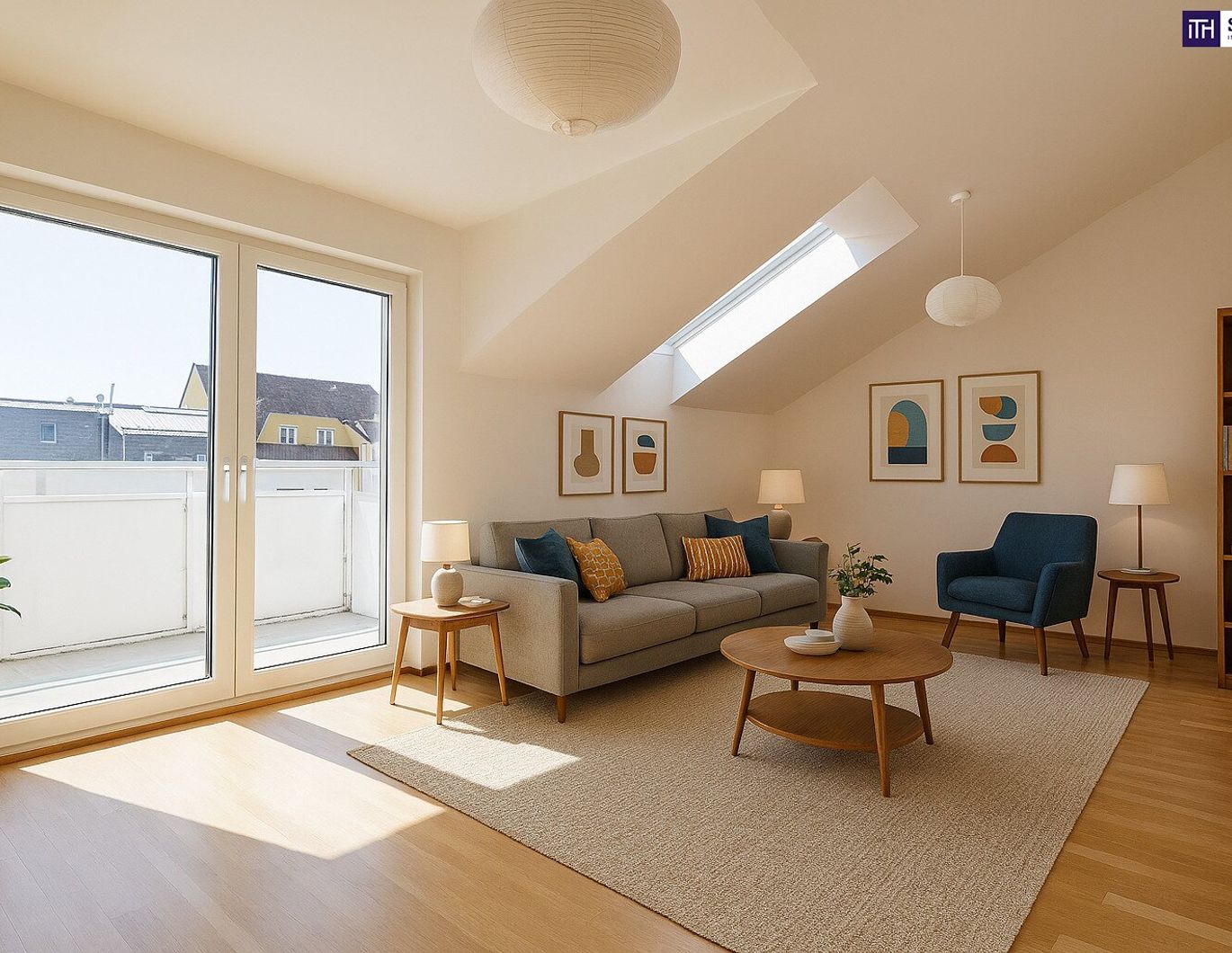 Charmante Dachgeschosswohnung mit viel Licht und luftiger Raumhöhe! Innenhof-Süd-Ausrichtung! Top Anbindung! Ab sofort verfügbar!