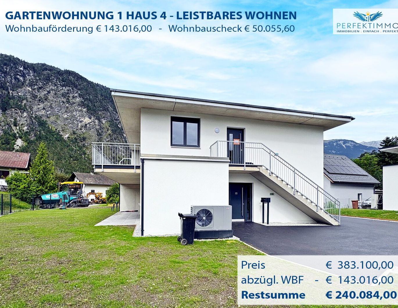 Sofort bezugsfertiger Neubau: Wohnbaugeförderte, fantastische Gartenwohnung