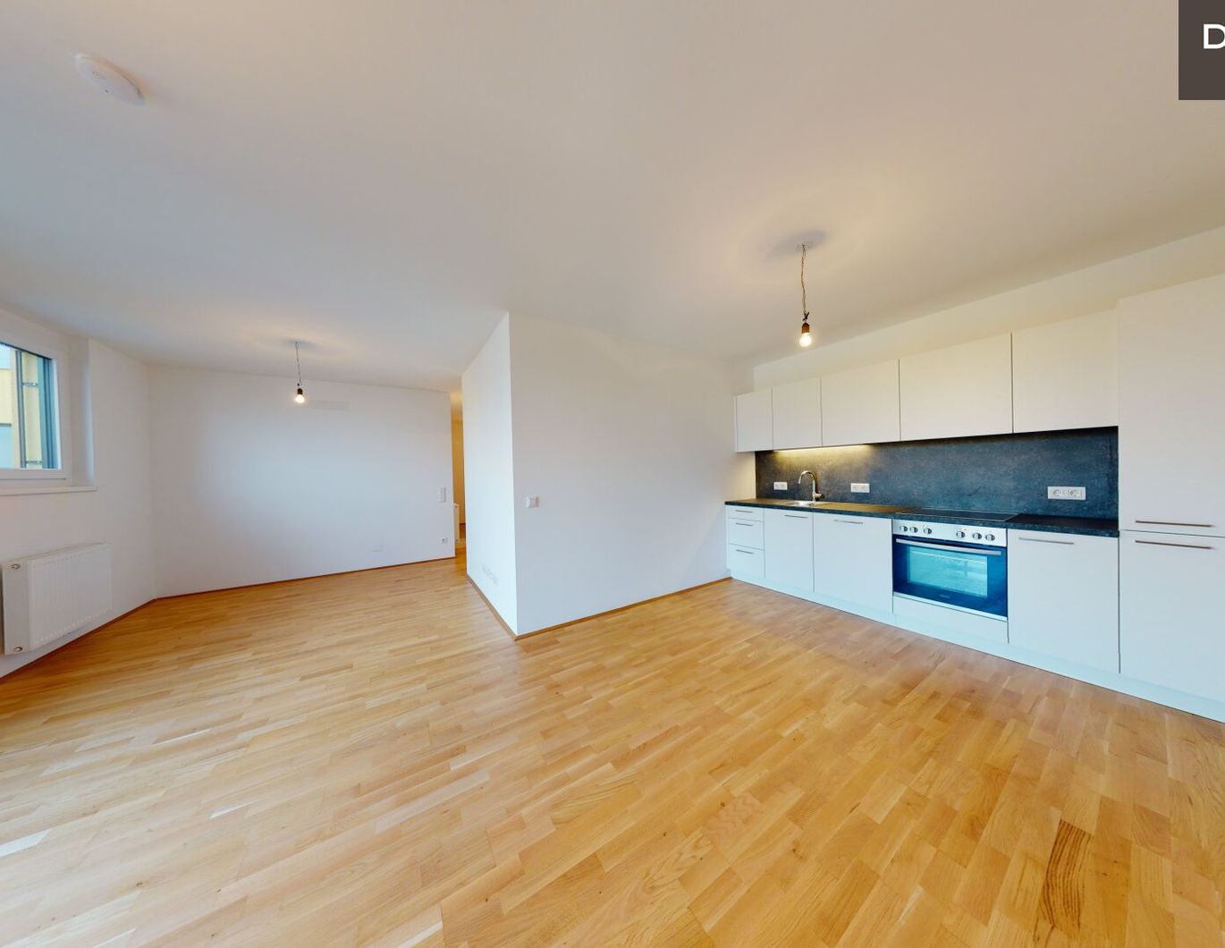 + RICHTUNG WESTEN + ZWEI ZIMMER + 19 QM GROSSE TERRASSE + 6. STOCK + NIEDRIGENERGIEHAUS + NAHE THERESA-TAUSCHER-PARK