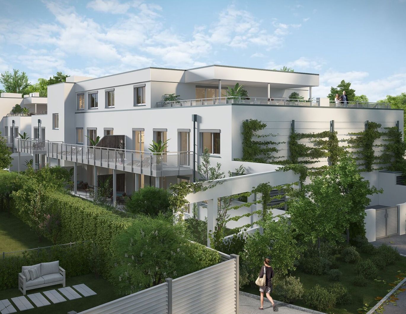 Provisionsfrei für den Käufer! Die Donau vor der Tür - Urlaubstimmung und üppiges Grün in der Fischerzeile, elegante Eigentumswohnungen mit Gärten, Terrassen und Balkone! Garagenplatz inklusive! Schlüsselfertig!