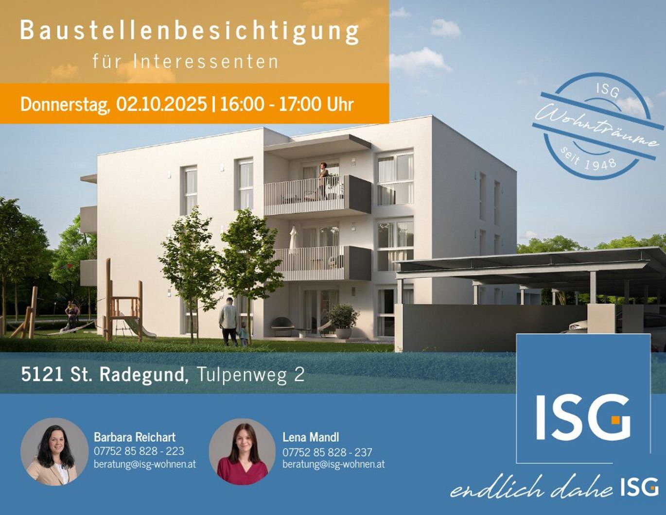 Neubau Mietkauf! 2-Zimmer im 2. OG inkl. Carport, Top 14 - Übergabe Dezember 2025