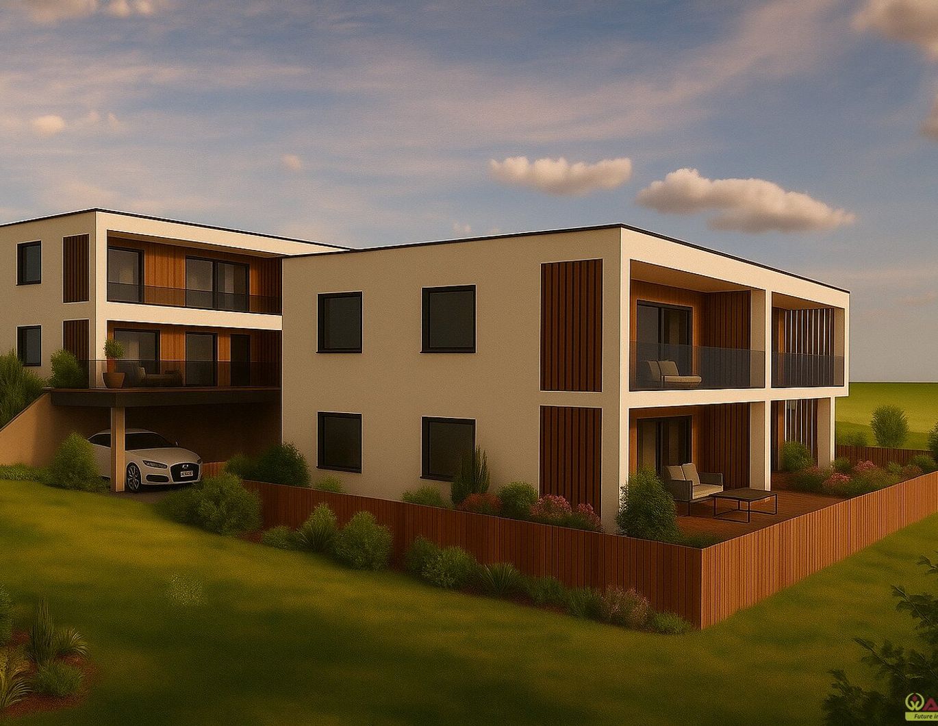 Moderne Doppelhaushälfte mit Ausblick - 115 m² Wohnen in sonniger Lage bei Villach.