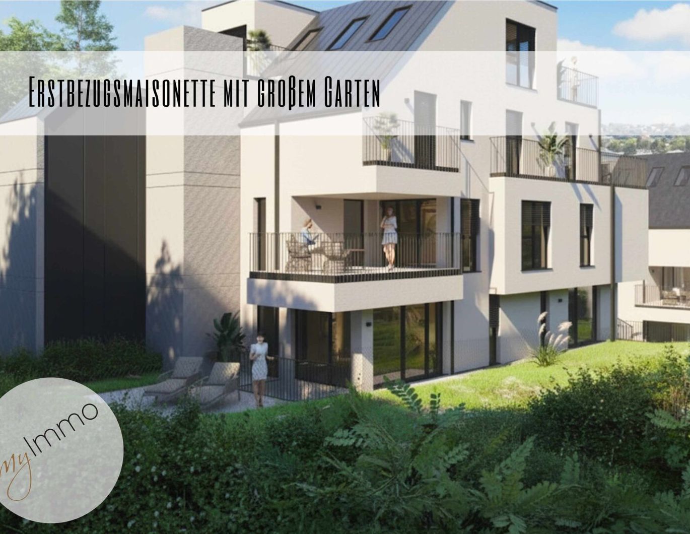 Erstbezugsmaisonette mit großem Garten