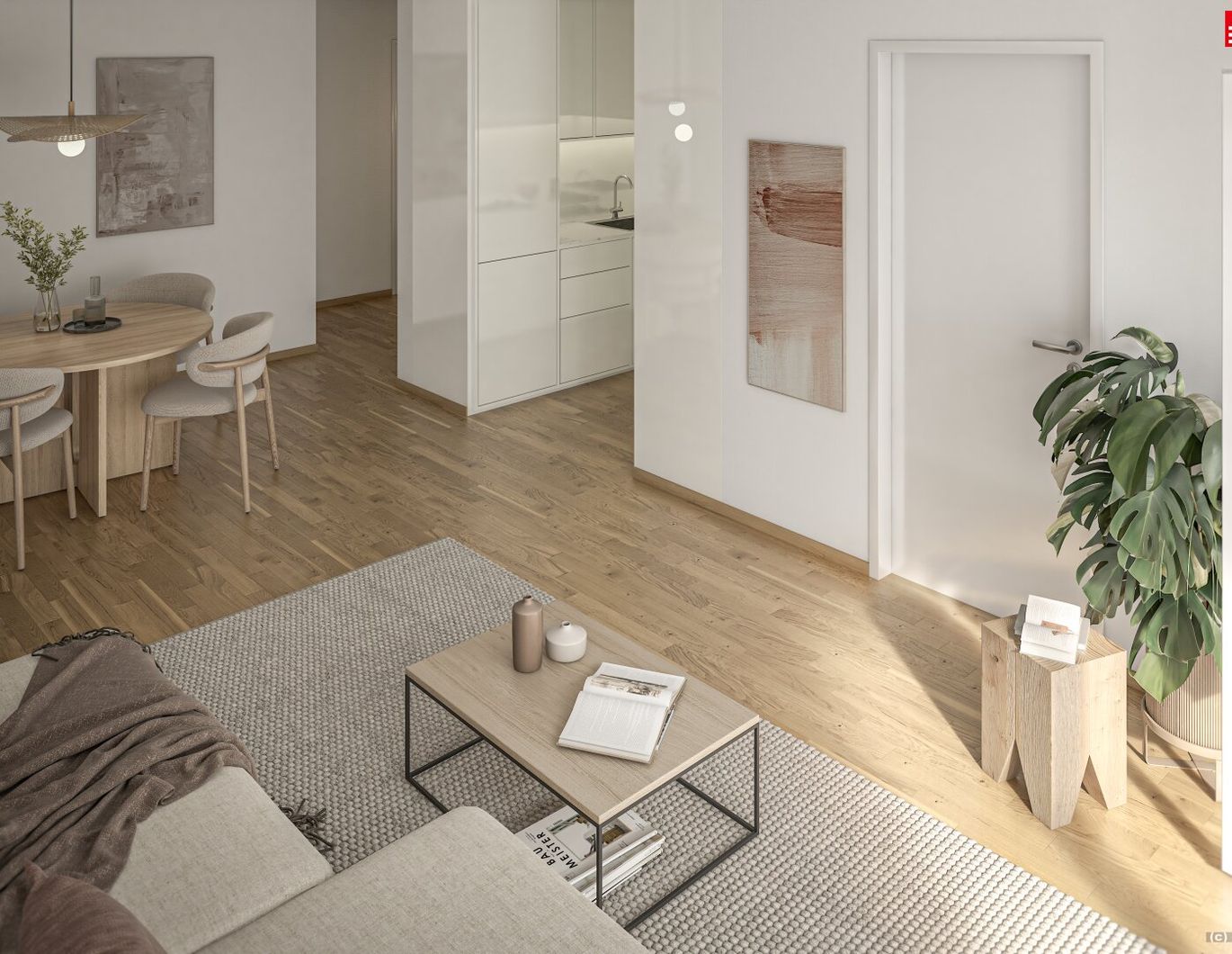 Dachgeschoss-Highlight: 62 m², 3 Zimmer, Balkon zum Innenhof