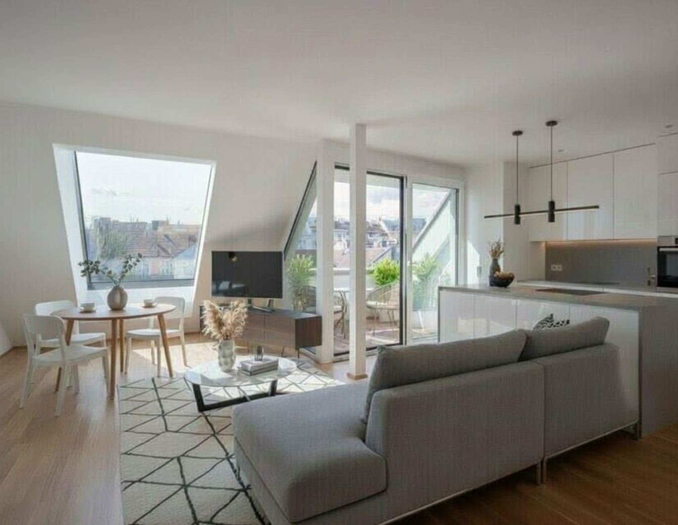 Erstbezug: Moderne DG-Wohnung mit 2 Terrassen und Fernblick in bester Lage