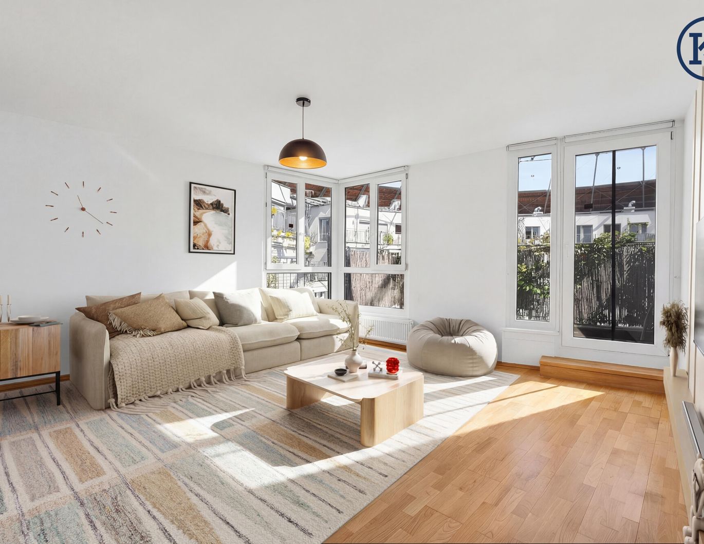 Traumhafte 3-Zimmer-Maisonette mit 3 Terrassen über 2 Etagen (13./14. Stock) im Gasometer