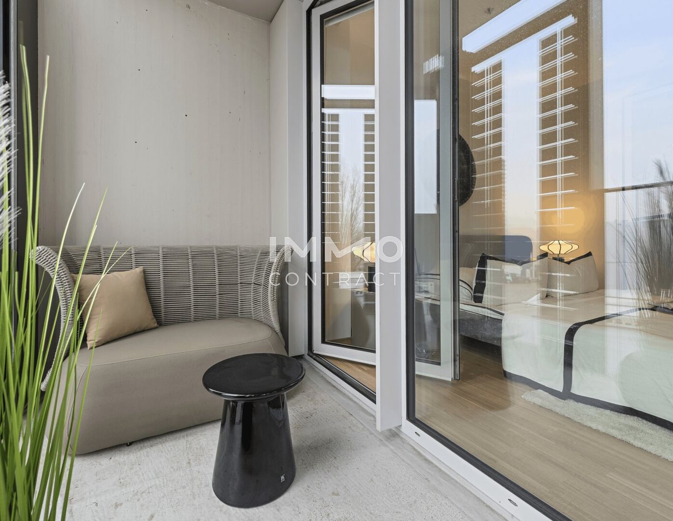 Smart Living mit Blick auf das internationale Wien im DC2 Tower