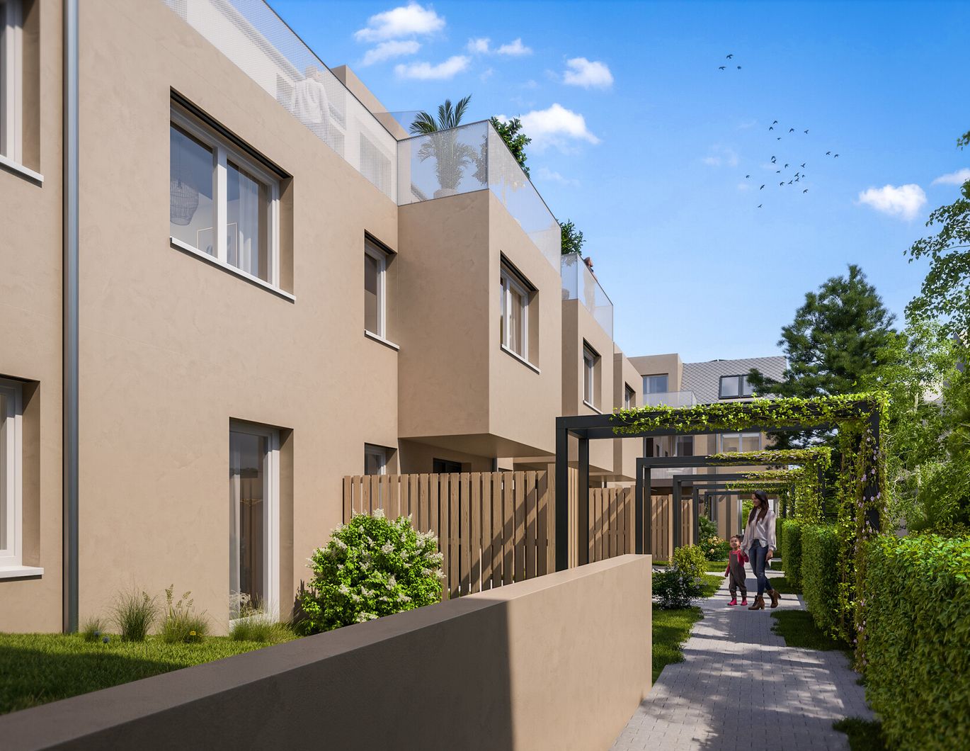 LIESING GARDENS - Einzigartige Doppelhaushälfte mit Eigengarten beim Liesingbach - provisionsfrei zu kaufen in 1230 Wien