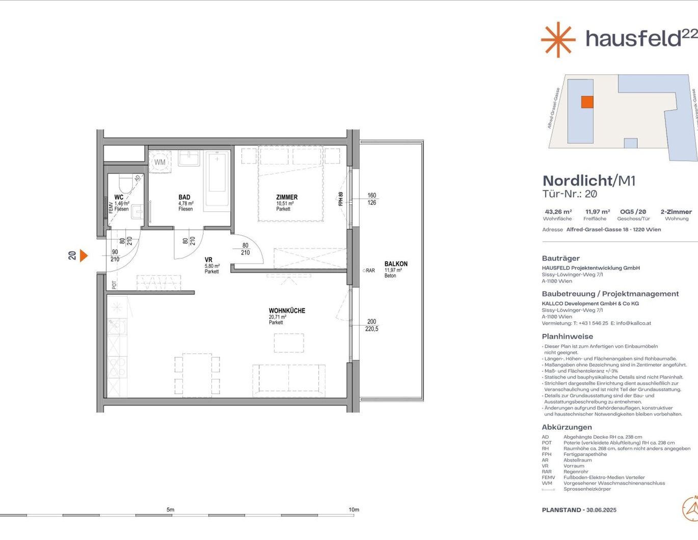 Unbefristete Neubau-Mietwohnung im Oberen Hausfeld | Termin online buchen: www.hausfeld22.at/nordlicht