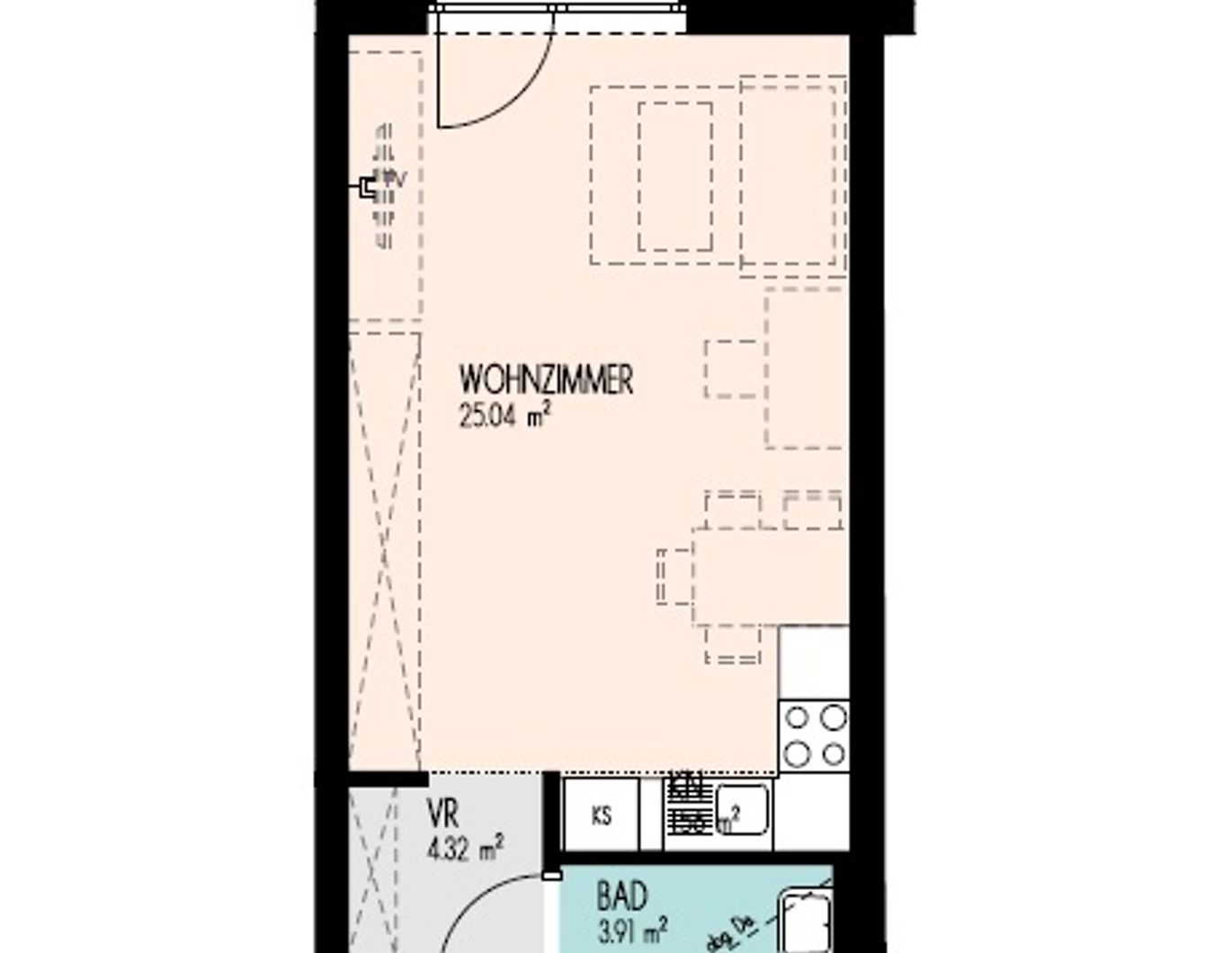 Moderne 1-Zimmer-Wohnung mit Balkon & Fernblick | Reininghaus Graz